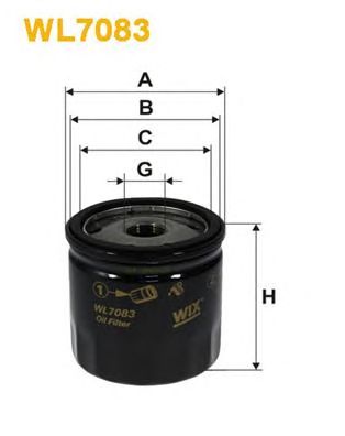 WIX FILTERS wl7083 -  Фильтр масляный двигателя